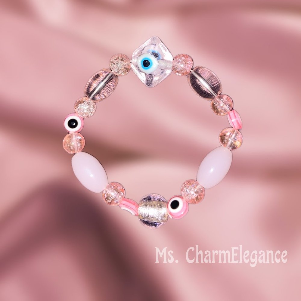 Pink Evil Eye Bracelet